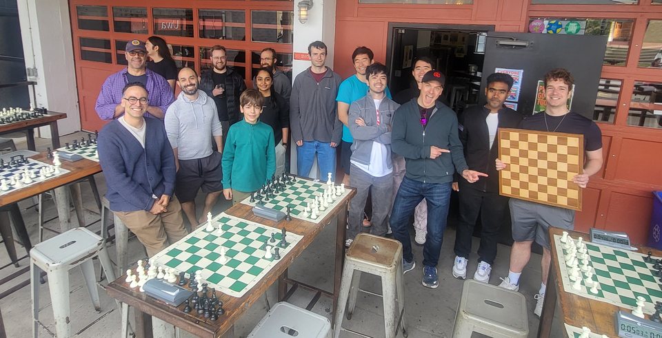 Eli Gertler and players at the Parts and Labor Blitz Tournament.