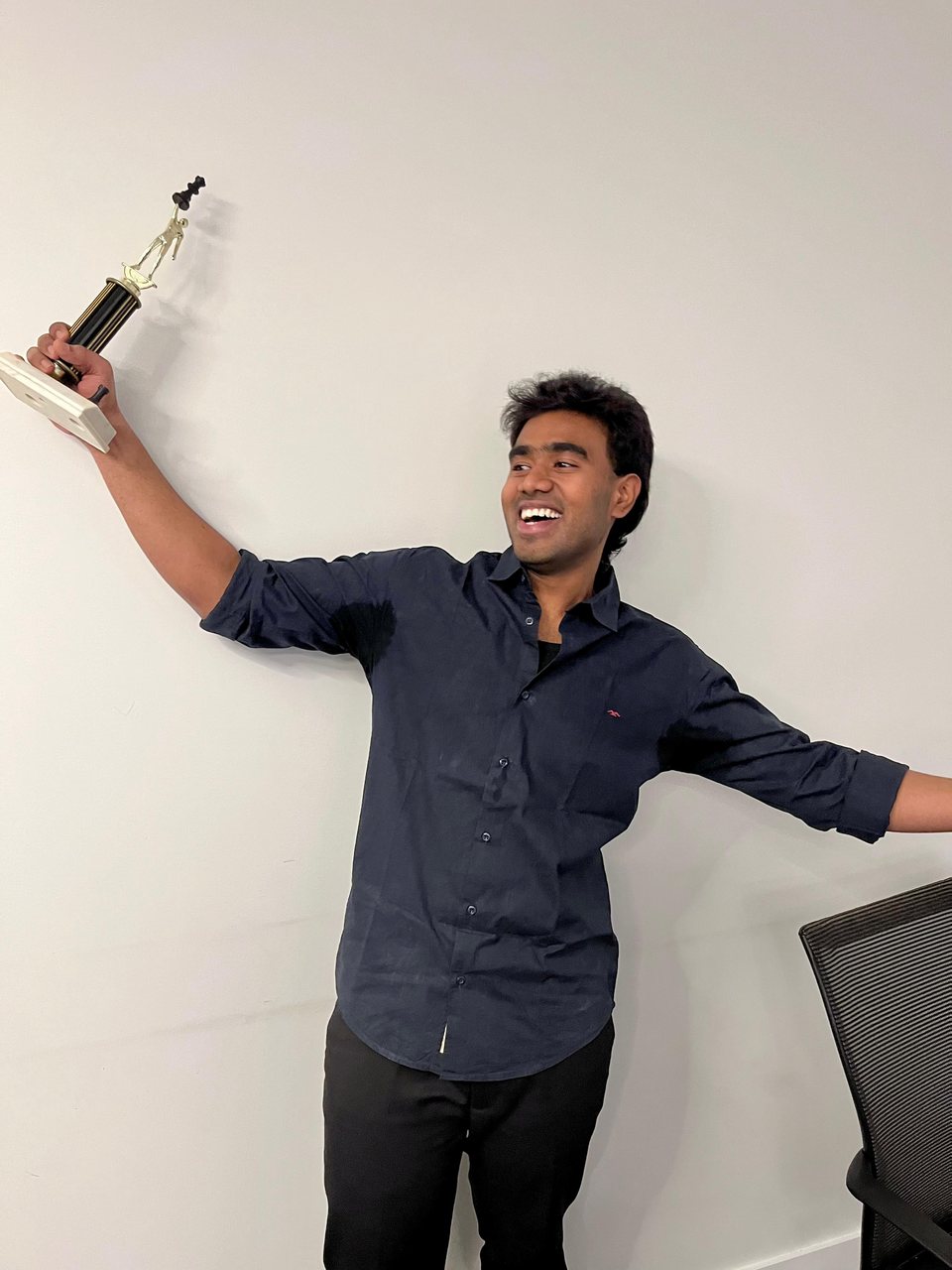 First-place finisher Subhash KV.