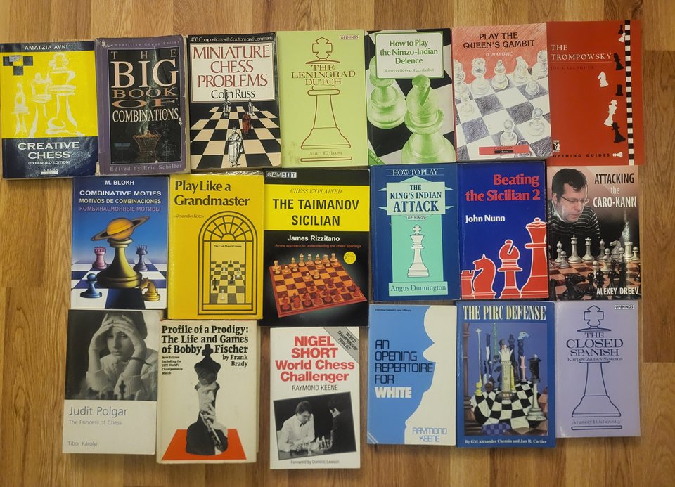 Durham Chess Club library donation: collection of chess book titles