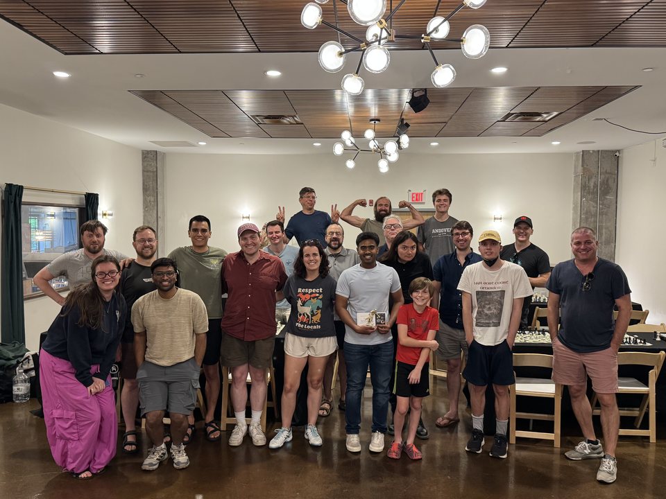Players competing in the Mid-Summer Mate Rapid Tournament at Durham Food Hall.